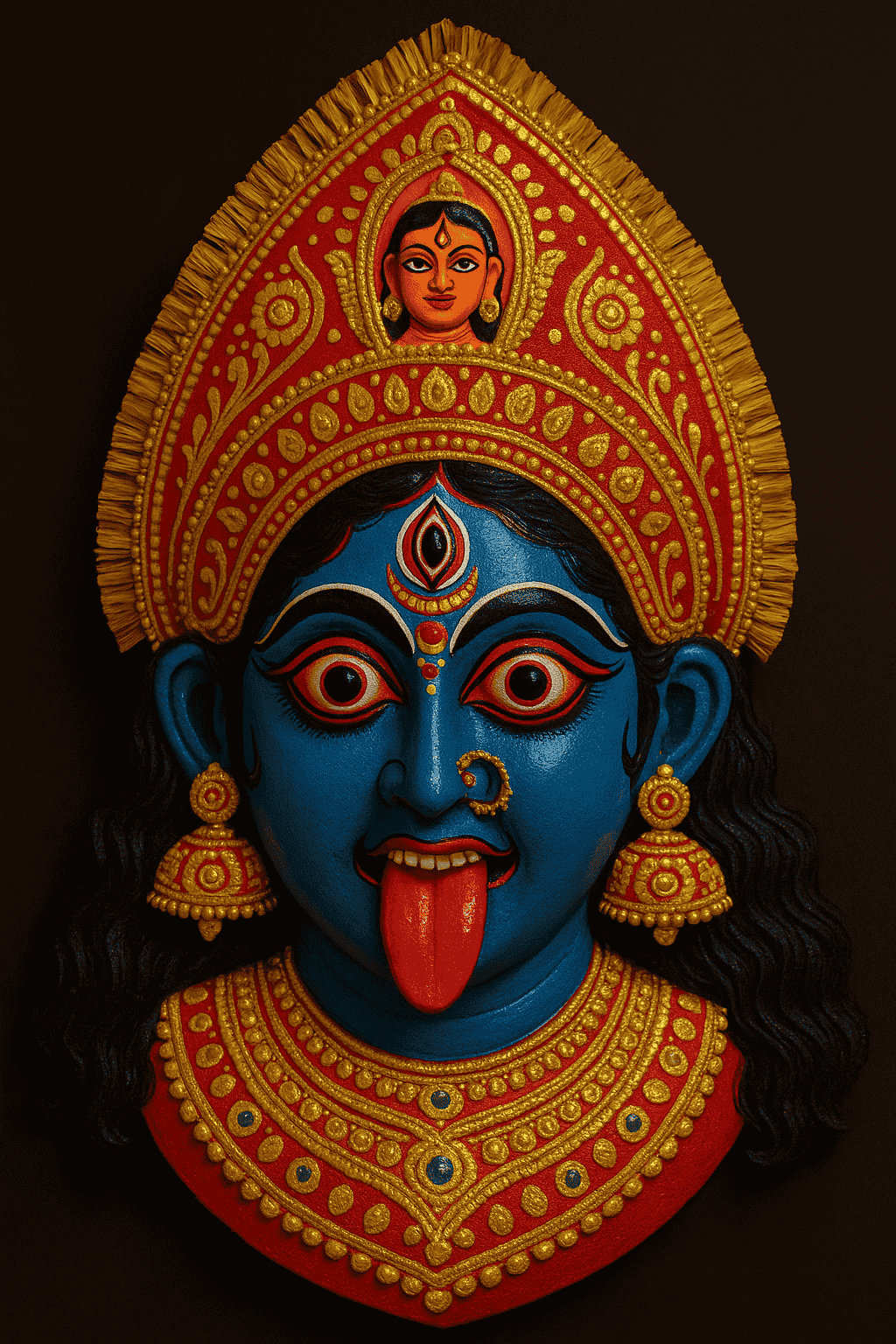 Traditional Chhau face mask inspired by Indian performance craft